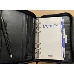 Mundi Mundex Zipper Day Planner Black